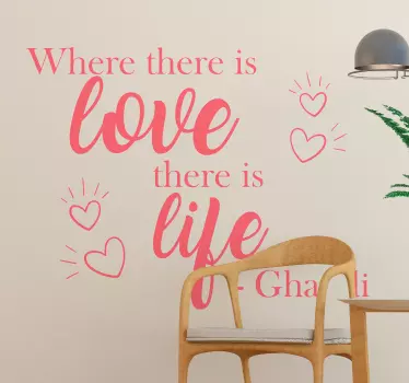 Gandhi Love wall stickers quotes - TenStickers