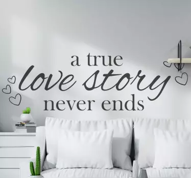 Love story wedding sticker - TenStickers