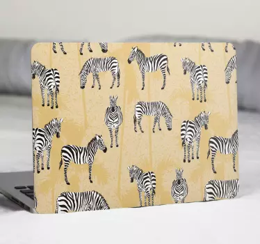 Zebra and palms laptop skins sticker - TenStickers