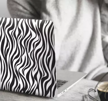 Zebra Background laptop skins - TenStickers