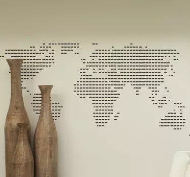 Naklejka na ścianę mapa świata kropki - TenStickers