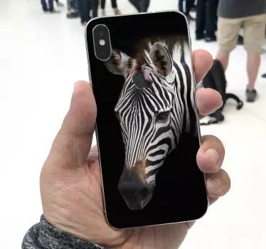 Zebra picture iPhone sticker - TenStickers