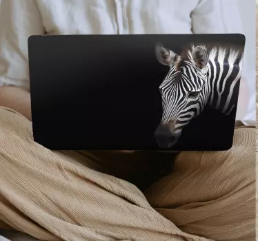 Laptop Aufkleber Zebrabild - TenStickers
