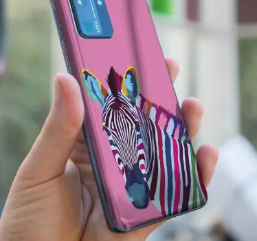 Zebra pop art Huawei sticker - TenStickers
