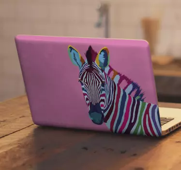 Naklejka na laptopa Zebra pop-art - TenStickers