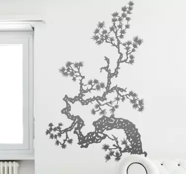 Aasialainen puun haara seinätarra - Tenstickers