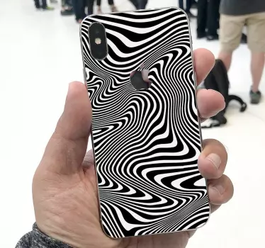 Zebra 3D effect iPhone sticker - TenStickers