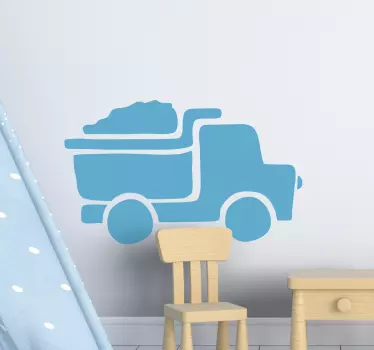 Construction truck silhouette toy decal - TenStickers