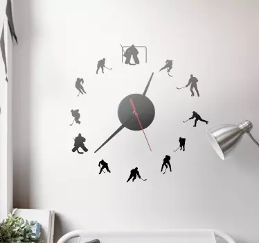 Ice Hockey Clock wall clock sticker - TenStickers