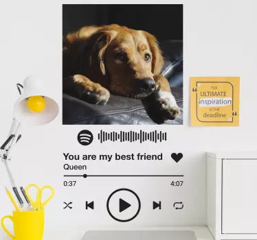 Spotify tekst i slika personalizirana naljepnica - TenStickers