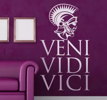Veni Vidi Vici Decorative Sticker - TenStickers