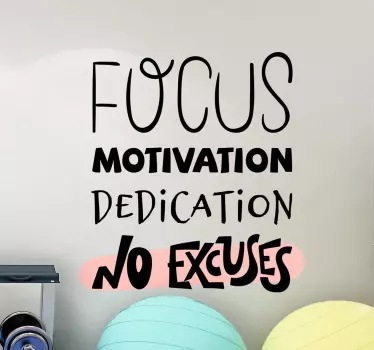 No excuses  inspirational quote wall stickers - TenStickers