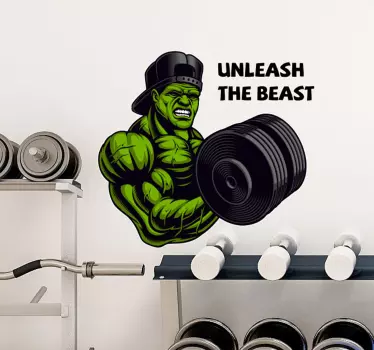 Unleash the beast wall sticker - TenStickers