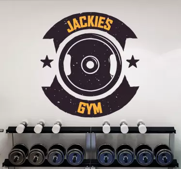 Personalised Gym wall sticker - TenStickers