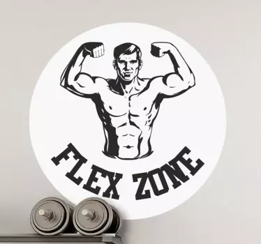 Flex Zone Fitness wall sticker - TenStickers