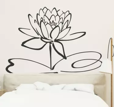 Wandtattoo Blume Minimalistischer lotus - TenStickers