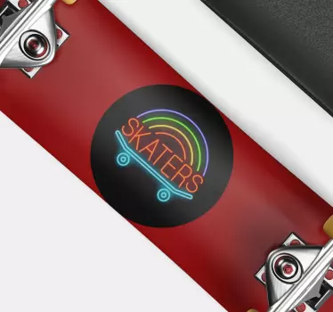 Rainbow skate wall sticker - TenStickers
