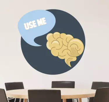 Use me brain quote wall stickers - TenStickers