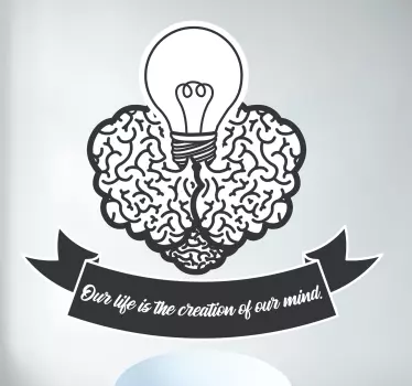 Creation of Our Mind inspirational sticker - TenStickers