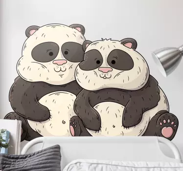 Big pandas animal wall sticker - TenStickers