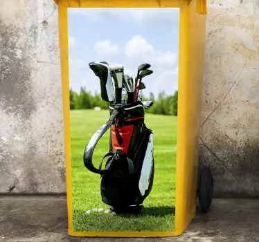Mülltonnen Aufkleber Golftasche - TenStickers