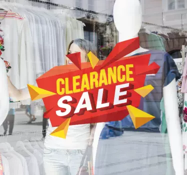 Sales clearance multi discounts window sticker - TenStickers