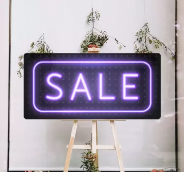 Sale purple light up window sticker - TenStickers