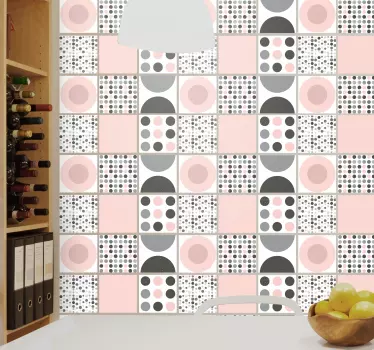 Nordic Pattern tile sticker - TenStickers