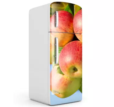 Klistermærke med æbler køleskab - TenStickers