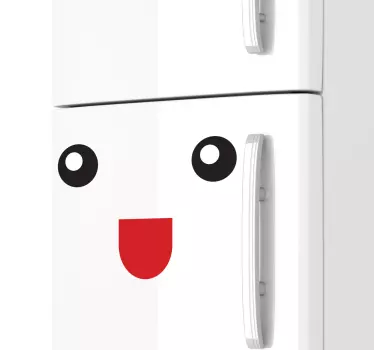 幸せな笑顔の冷蔵庫のステッカー - TENSTICKERS