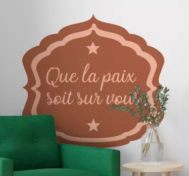 Sticker Oriental Salam aleykoum en français  - TenStickers
