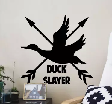 Duck Slayer Hunter bird wall sticker - TenStickers