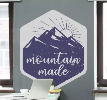 Mountain made nature wall decal - TenStickers