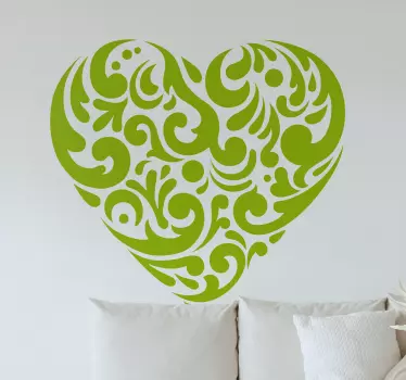 Leaf hearts plant wall sticker - TenStickers