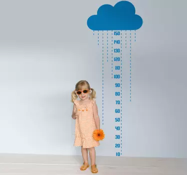 Autocolante medidor de altura da nuvem chuvosa - TenStickers