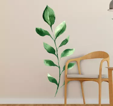 Flowering leaf plant wall sticker - TenStickers