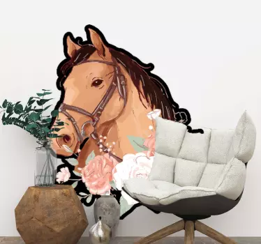 spanish horse in canter  animal wall sticker - TenStickers