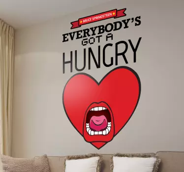 Sticker Hungry Heart - TenStickers