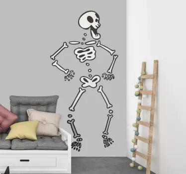 Dancing Skeleton Wall Sticker - TenStickers