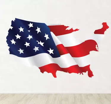 Autocolante decorativo bandeira Estados Unidos - TenStickers