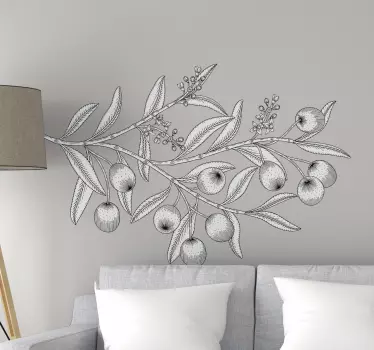 Olive tree branches tree wall sticker - TenStickers