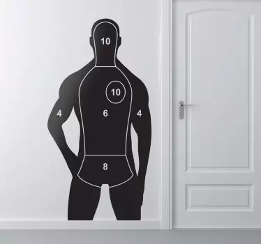Human Silhouette Target Wall Sticker - TenStickers