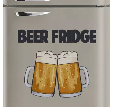 Beer Fridge fridge sticker - TenStickers