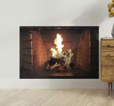 Realistic Fireplace sticker - TenStickers