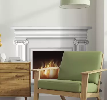 Greek Style Fireplace sticker - TenStickers
