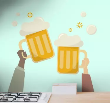 Vinilo bebida Cerveza cheers logo - TenVinilo