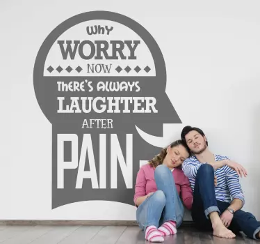 Why Worry Text Wall Sticker - TenStickers