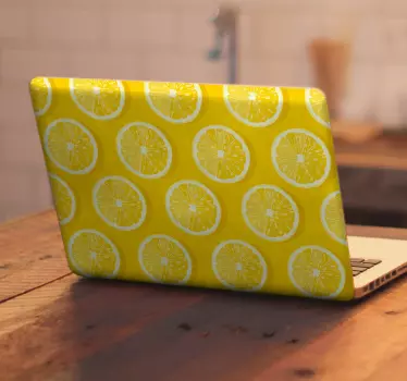 Sliced lemons laptop skins sticker - TenStickers
