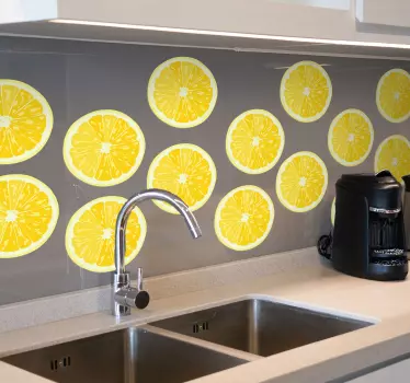 Sliced lemons fruit sticker - TenStickers