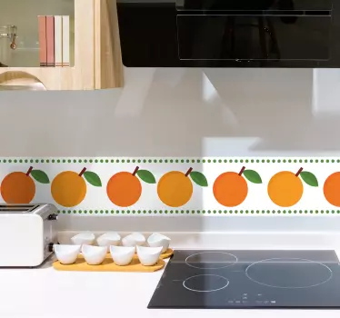 Naklejka na ścianę do kuchni owoce Eleganckie pomarańcze - TenStickers